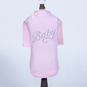 Baby Dog Tee (Color: pink, size: LG)