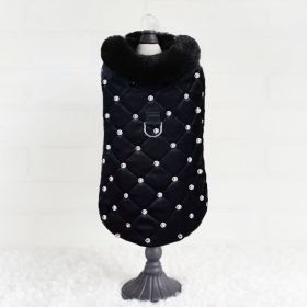Glamour Baby Dog Coat (Color: Caviar, size: MD)