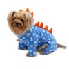 Polka Dots DINO Fleece Hooded Bodysuit/Pajamas