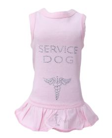 Service Dog Dress (Color: pink, size: MD)