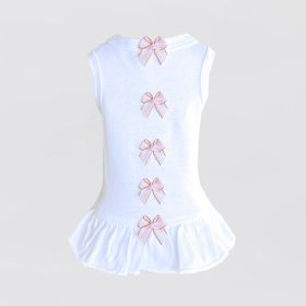 Summer Dreams Dog Dress (Color: White, size: SM)