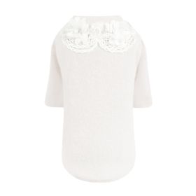Sweet Magnolia Dog Sweater (Color: Cream, size: MD)