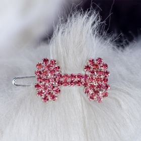 Crystral Bone Barrette (Color: pink)