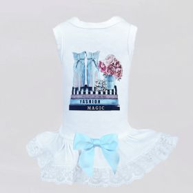 Fashionista Dog Dress (Color: White, size: MD)